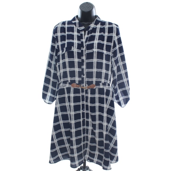 Always Indigo Dresses & Skirts - Always Indigo Shirt Dress w/ Waist Buckle